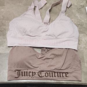 BUNDLE OF 2 Juicy Couture Pink and Tan Bra Set